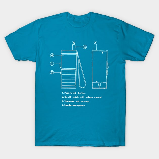 Walkie Talkie Secret Technology Schematic Communication T-Shirt by callingtomorrow